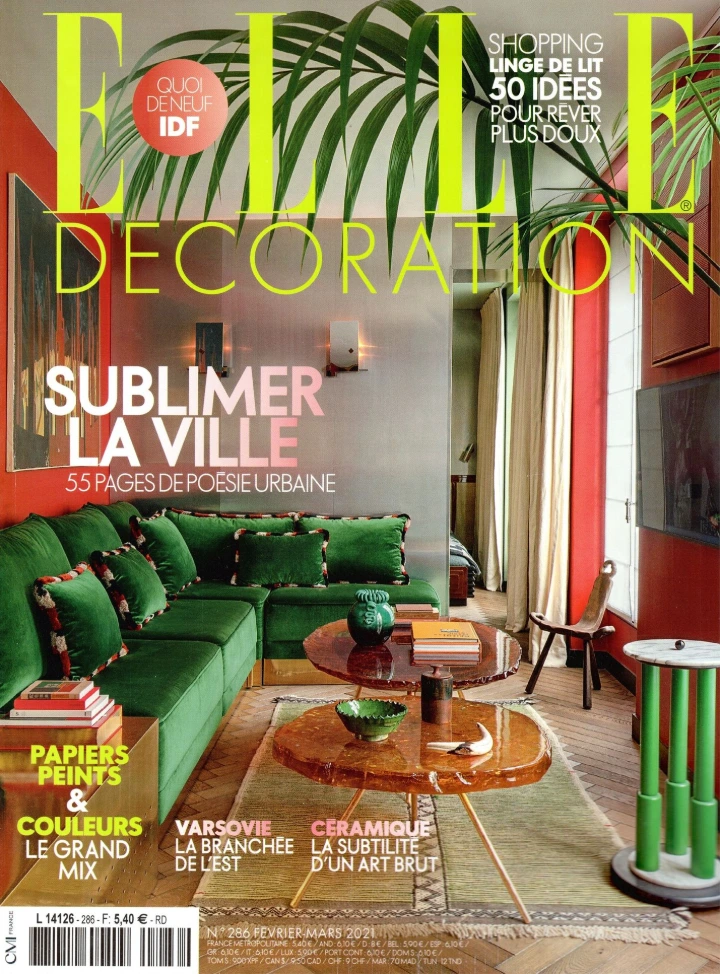 Elle décoration couverture Février - Mars 2021