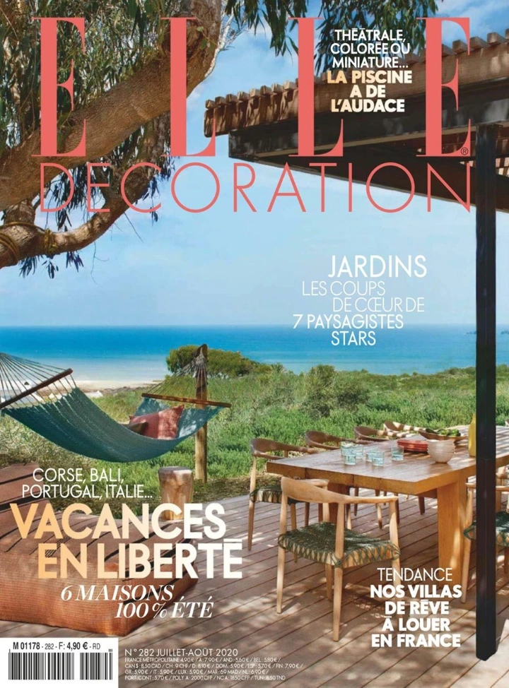 Elle décoration couverture Juillet - Août 2020