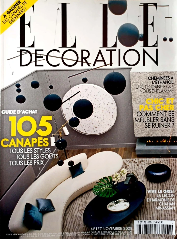 Elle décoration couverture Novembre 2008
