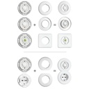 Combinaisons mecanisme + plaque de finition
