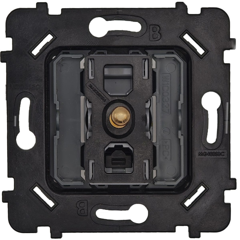 Mécanisme Connexion Auto, 1 Va-et-Vient (VV) ou Bouton Poussoir (BP), pour façade Simple DESIR / KARO