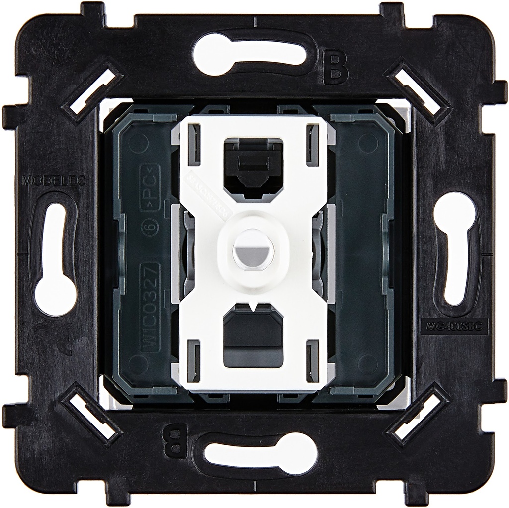 Mécanisme Connexion Auto, 1 Va-et-Vient (VV) ou Bouton Poussoir (BP), pour façade Simple HITERA