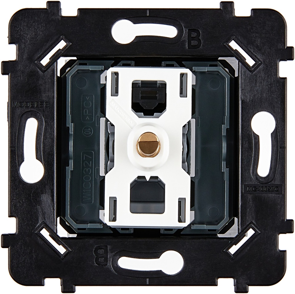 Mécanisme Connexion Auto, 1 Va-et-Vient (VV) ou Bouton Poussoir (BP), pour façade Simple HITERA