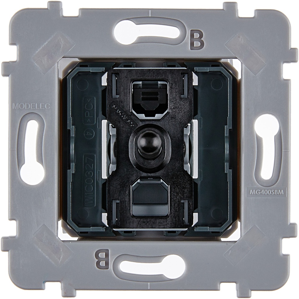Mécanisme Connexion Auto, 1 Va-et-Vient (VV) ou Bouton Poussoir (BP), pour façade Simple CONFIDENCE