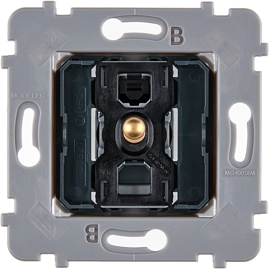 Mécanisme Connexion Auto, 1 Va-et-Vient (VV) ou Bouton Poussoir (BP), pour façade Simple CONFIDENCE