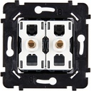 Mécanisme Connexion Auto, 2 Va-et-Vient (VV) ou Boutons Poussoir (BP), pour façade Simple HITERA