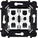 Mécanisme Connexion Auto, 2 Va-et-Vient (VV) ou Boutons Poussoir (BP), pour façade Simple HITERA