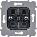 Mécanisme Connexion Auto, 2 Va-et-Vient (VV) ou Boutons Poussoir (BP), pour façade Simple CONFIDENCE