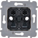 Mécanisme Connexion Auto, 2 Va-et-Vient (VV) ou Boutons Poussoir (BP), pour façade Simple CONFIDENCE