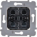 Mécanisme Connexion Auto, 2 Va-et-Vient (VV) ou Boutons Poussoir (BP), pour façade Simple CONFIDENCE