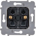 Mécanisme Connexion Auto, 2 Va-et-Vient (VV) ou Boutons Poussoir (BP), pour façade Simple CONFIDENCE