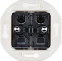 Mécanisme Connexion Auto, 2 Va-et-Vient (VV) ou Boutons Poussoir (BP), pour façade Simple IRIS
