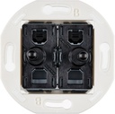 Mécanisme Connexion Auto, 2 Va-et-Vient (VV) ou Boutons Poussoir (BP), pour façade Simple IRIS