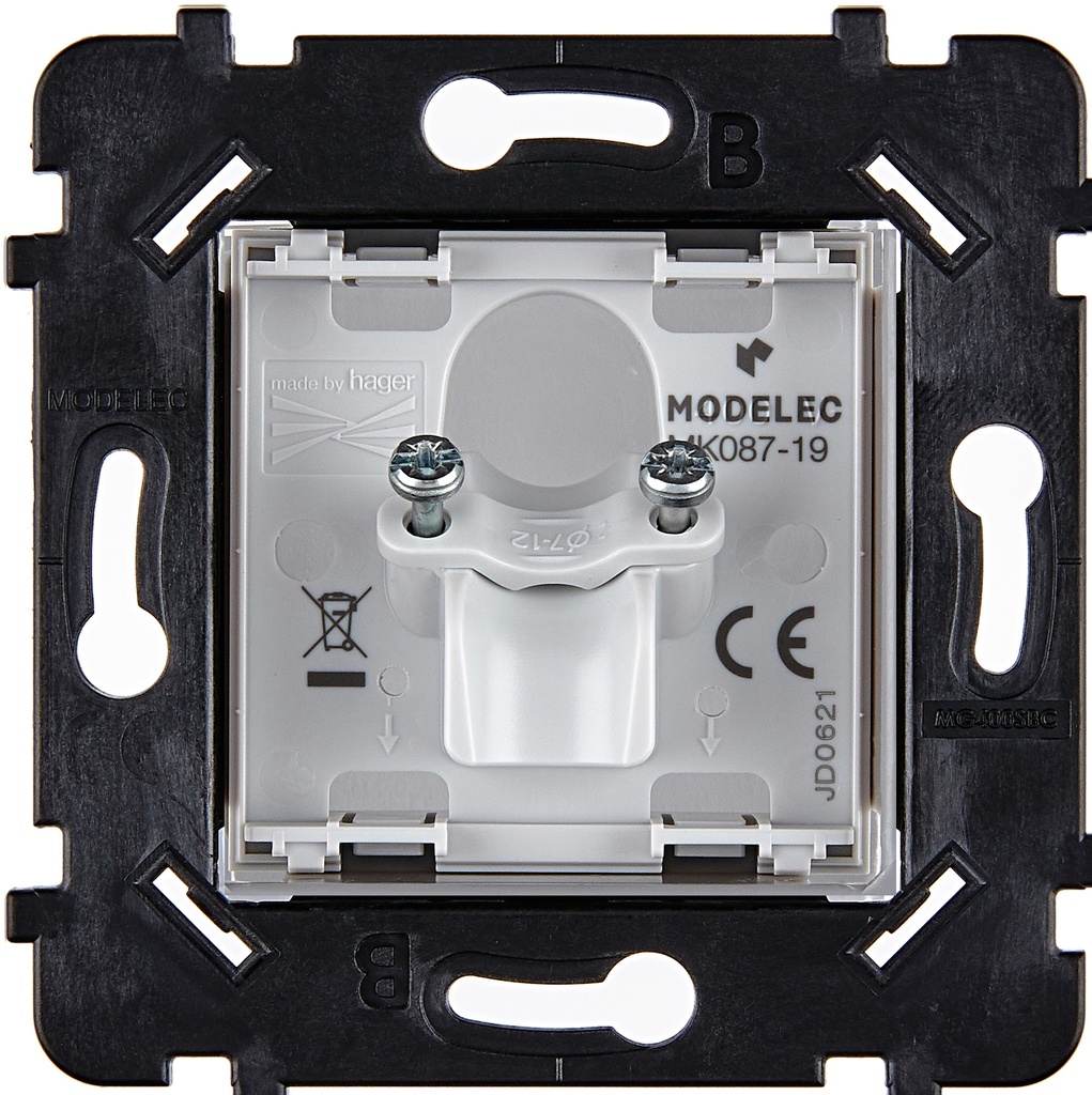 [087190B] Mécanisme Connexion Auto, Sortie de câble, pour façade Simple DESIR / HITERA / KARO