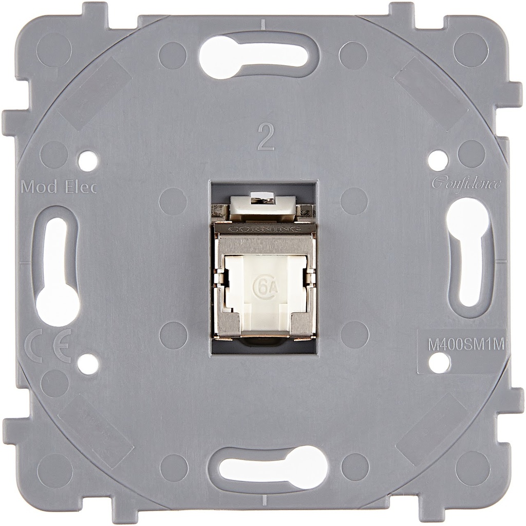 [087410G] Mécanisme Connexion Auto, 1 Prise RJ45, pour façade Simple CONFIDENCE (Blindé)