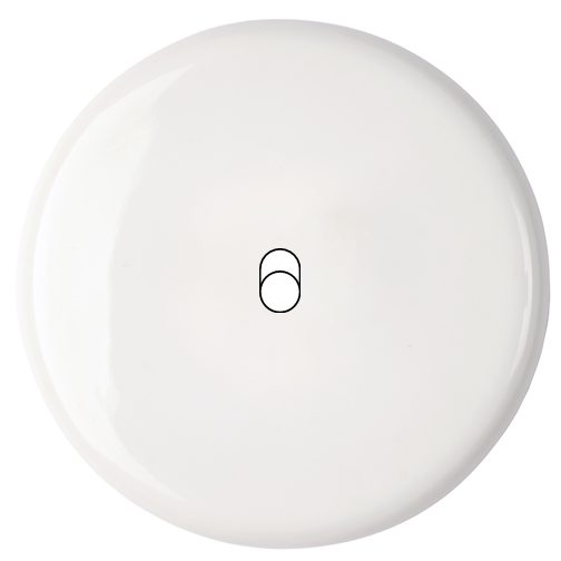 [131361] Façade Simple IRIS by MODELEC, A clip, Porcelaine, pour 1 Basculeur (Finition Porcelaine Blanche, Ø84mm)