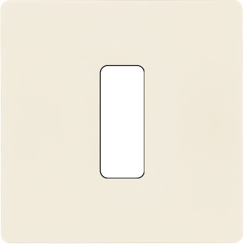 Façade Simple COLLECTION M, Magnétique, Aluminium, pour 1 Bouton Plat