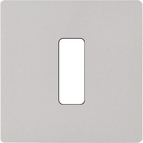 Façade Simple COLLECTION M, Magnétique, Aluminium, pour 1 Bouton Plat