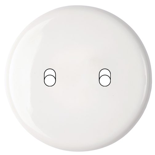Façade Simple IRIS by MODELEC, A clip, Porcelaine, pour 2 Basculeurs