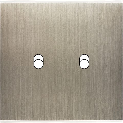 Façade Simple CONFIDENCE, Magnétique, Laiton, pour 2 Basculeurs