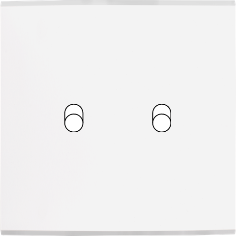 Façade Simple CONFIDENCE, Magnétique, Laiton, pour 2 Basculeurs
