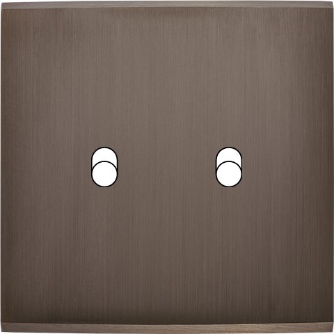 Façade Simple CONFIDENCE, Magnétique, Laiton, pour 2 Basculeurs