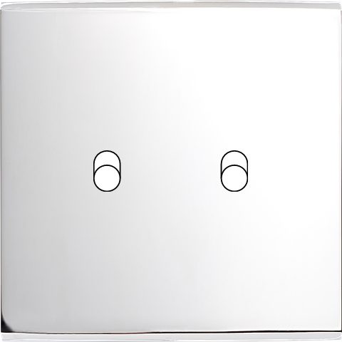 Façade Simple CONFIDENCE, Magnétique, Laiton, pour 2 Basculeurs