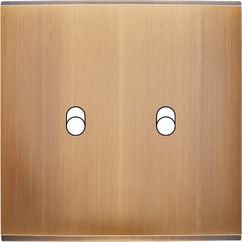 Façade Simple CONFIDENCE, Magnétique, Laiton, pour 2 Basculeurs