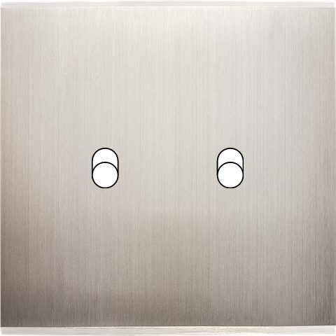 Façade Simple CONFIDENCE, Magnétique, Laiton, pour 2 Basculeurs