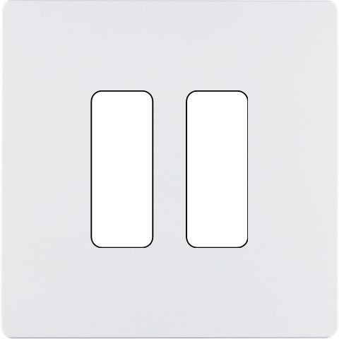 Façade Simple COLLECTION M, Magnétique, Aluminium, pour 2 Boutons Plats