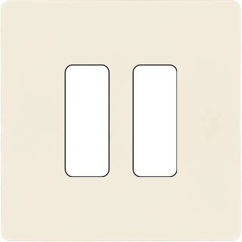 Façade Simple COLLECTION M, Magnétique, Aluminium, pour 2 Boutons Plats