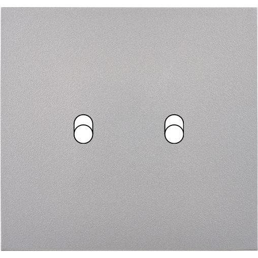 [132822] Façade Simple DESIR, A clip, Résine, pour 2 Basculeurs (Aluminium Mat)