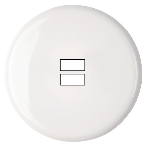 [189361] Façade Simple IRIS by MODELEC, A clip, Porcelaine, pour Chargeur Double USB (Finition Porcelaine Blanche)