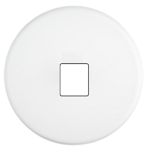 [192351] Façade Simple IRIS by MODELEC, A clip, Plastique, pour 1 Media (Blanc Satin)