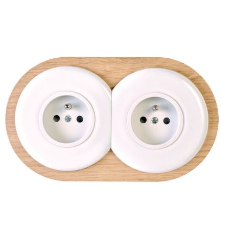 [581490] Socle Double IRIS by MODELEC (Bois Brut)