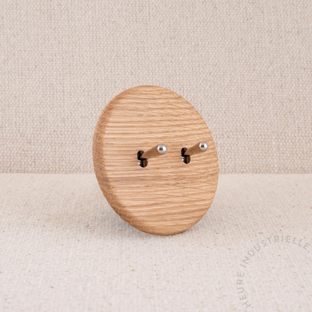 Appareillage complet IRIS BOIS - 2 Va-et-Vient (VV) ou Boutons Poussoirs (BP)