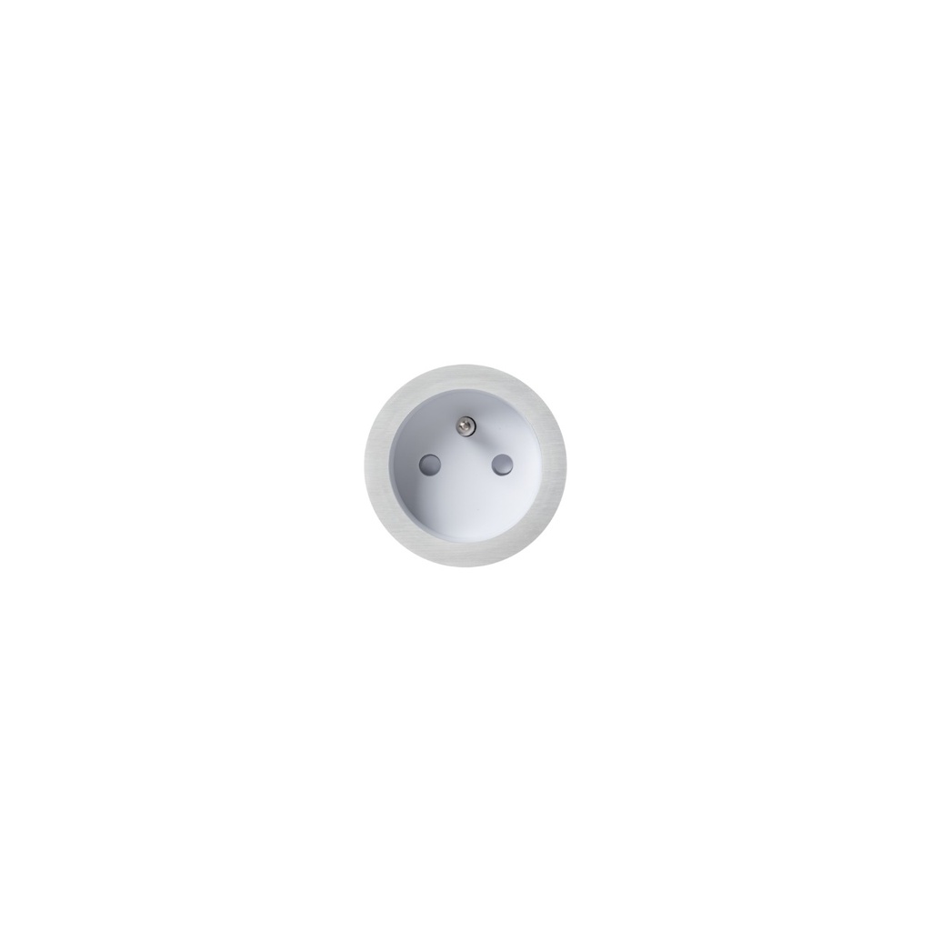 [8800-2039] Prise 2.0 - Prise de Courant 2P+T Multifit (Aluminium, Blanc, N/A SPÉCIFIQUE)