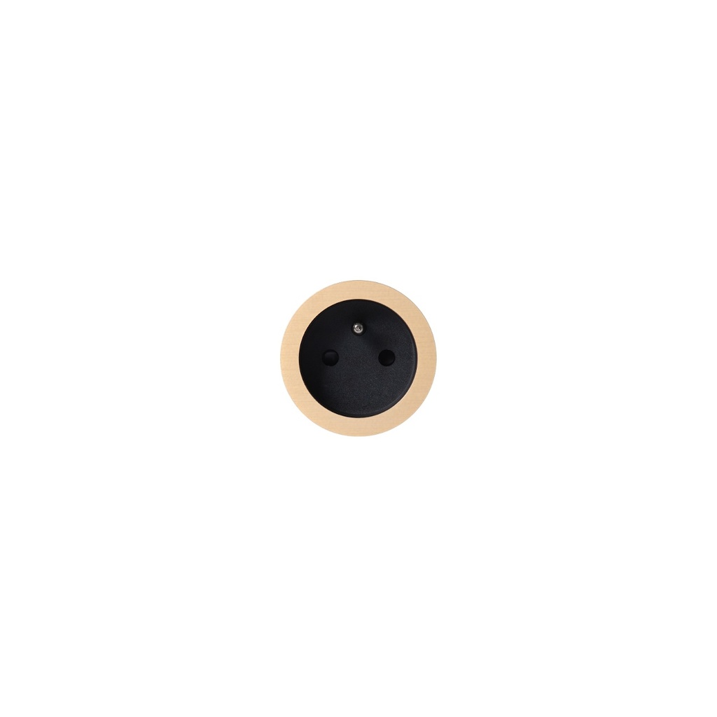 Rond 2.0 - Prise de Courant Noire 2P+T Multifit
