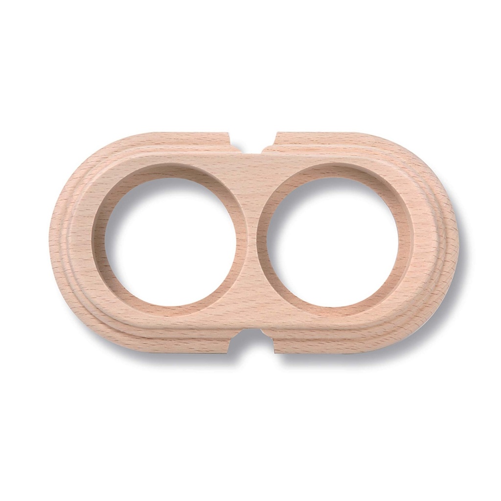 [30852812] Socle Horizontal 2 Postes avec 2 Trous GARBY (Hêtre Naturel)