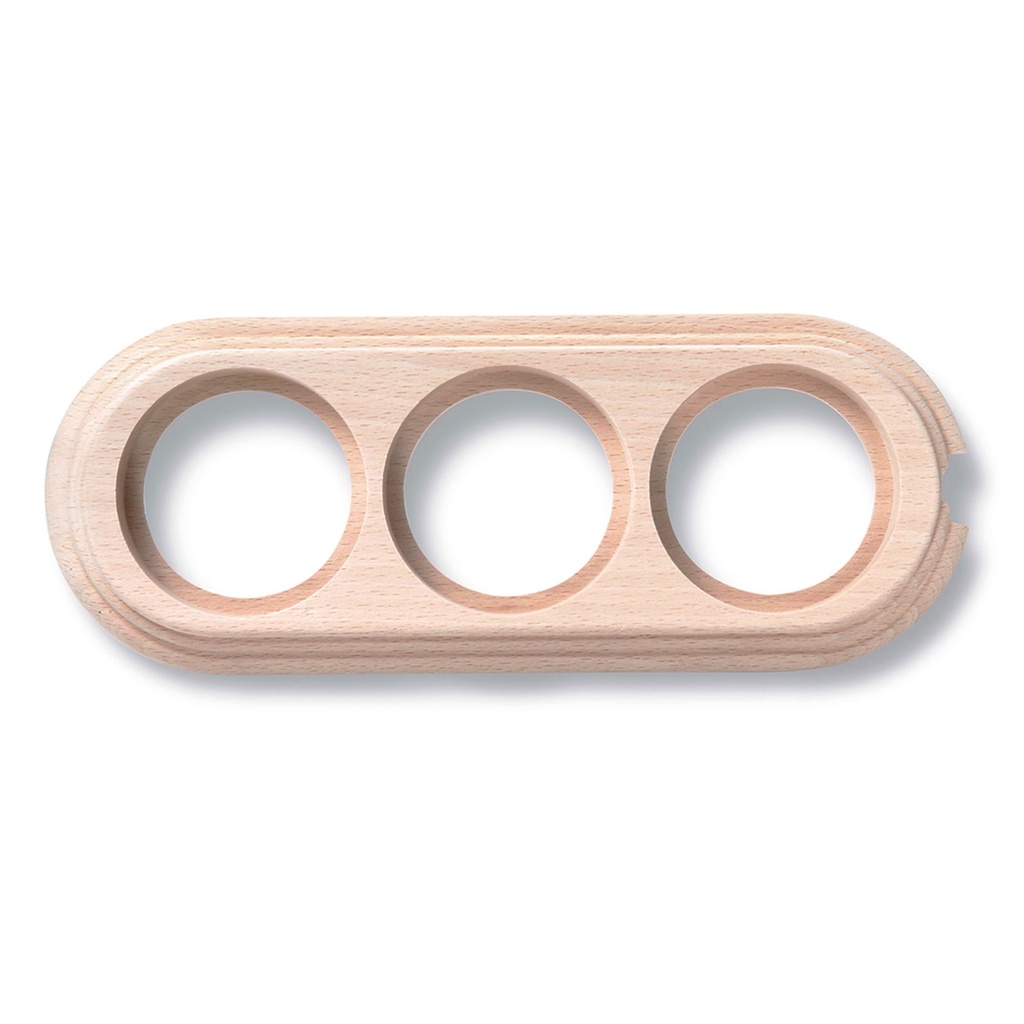[30823812] Socle Vertical 3 Postes avec 1 Trou GARBY (Hêtre Naturel)