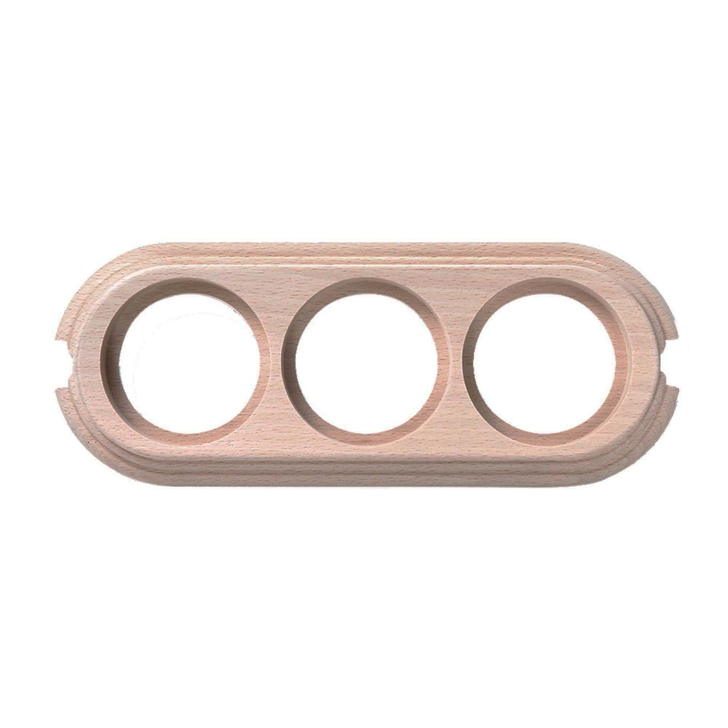 [30843812] Socle Vertical 3 Postes avec 2 Trous GARBY (Hêtre Naturel)