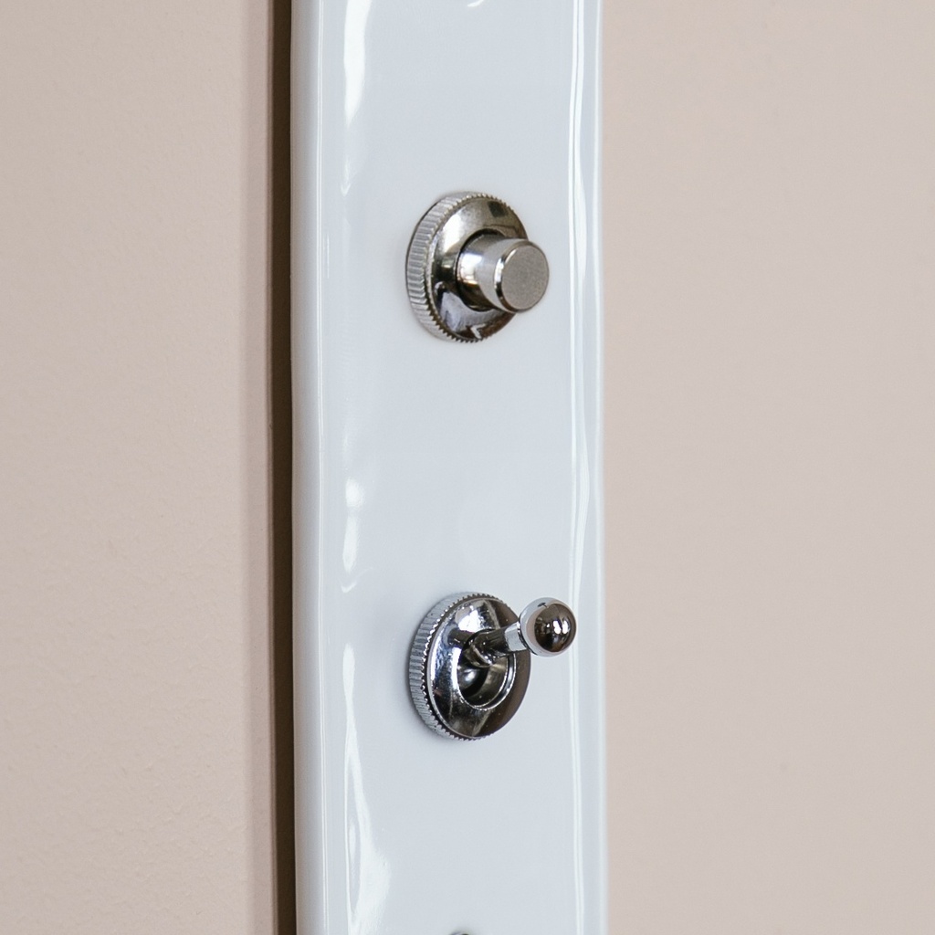 Bouton Poussoir levier + Bouton Poussoir push HAUSSMANN Chromé
