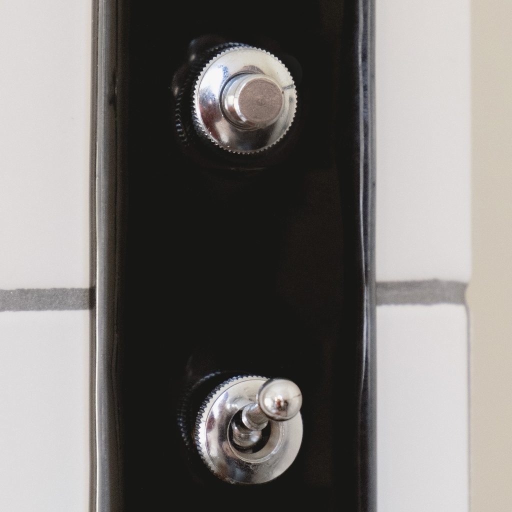 Bouton Poussoir push + Bouton Poussoir à levier HAUSSMANN Chromé