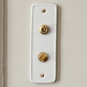 Bouton Poussoir Push + Bouton Poussoir à levier HAUSSMANN  Doré