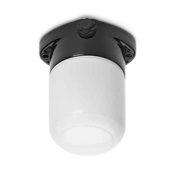 Plafonnier LISILUX noir S opalisé