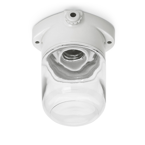 Plafonnier LISILUX blanc S transparent