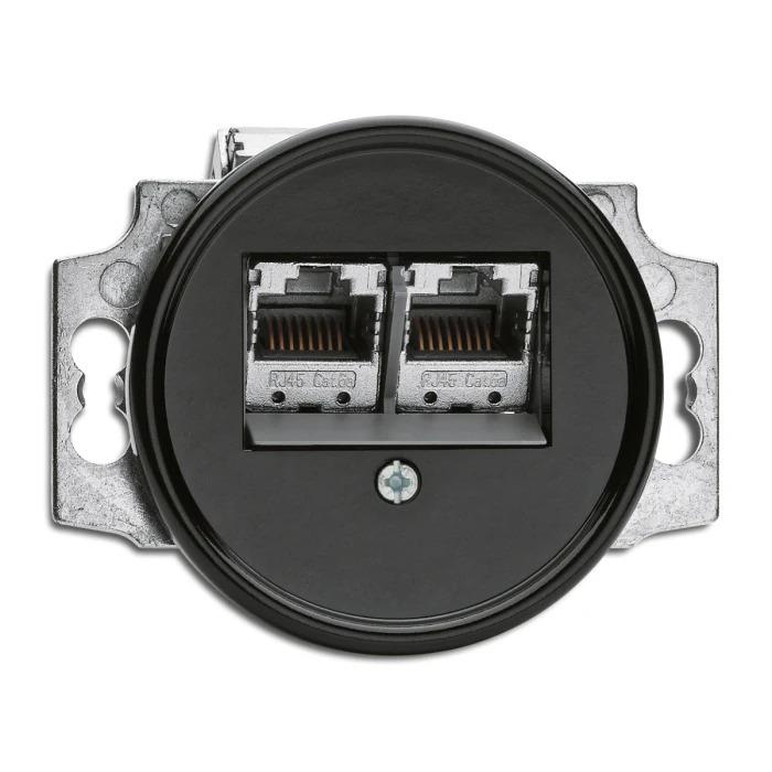Mécanisme BAKELITE® - Prise RJ45 double Cat.6
