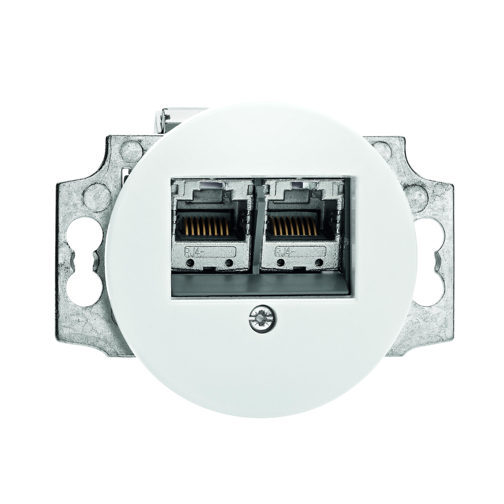 [T100726] Mécanisme DUROPLAST - Prise RJ45 double Cat.6