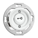 Mécanisme PORCELAINE BLANCHE - Bouton poussoir à bascule symbole clé