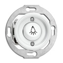 Mécanisme PORCELAINE BLANCHE - Bouton poussoir à bascule symbole lumière